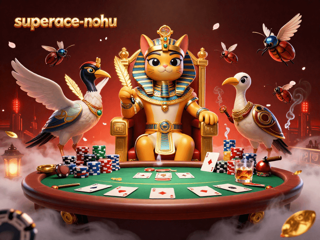 Engage with superace-nohu's thrilling gaming experience featuring vibrant casino elements and dynamic characters.