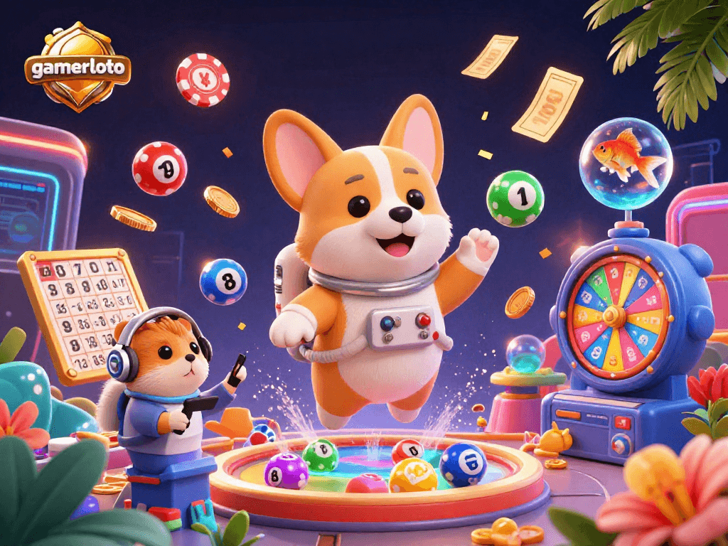 Experience thrilling lottery excitement with gamerloto's dynamic floating casino scene.