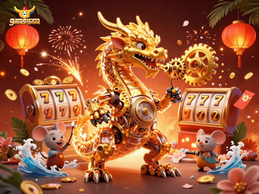 Join the gamenohudoithuong adventure with a golden dragon unleashing jackpot excitement.