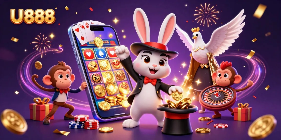 Engage in thrilling games with U 888, featuring magical characters and exciting casino elements.