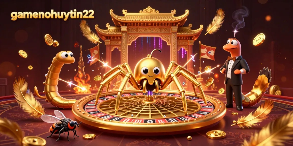 Engage in thrilling gameplay at gamenohuuytin22 with a vibrant 3D casino scene filled with action.
