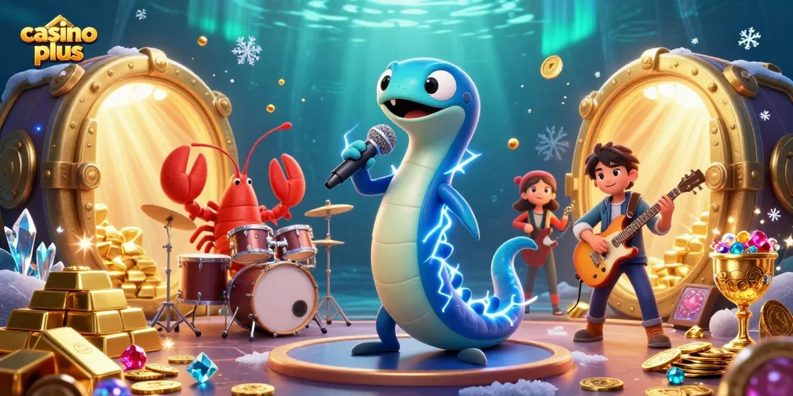 Explore casino plus' thrilling underwater adventure with electric eel DJ, lobster drummer, and seahorse guitarist.