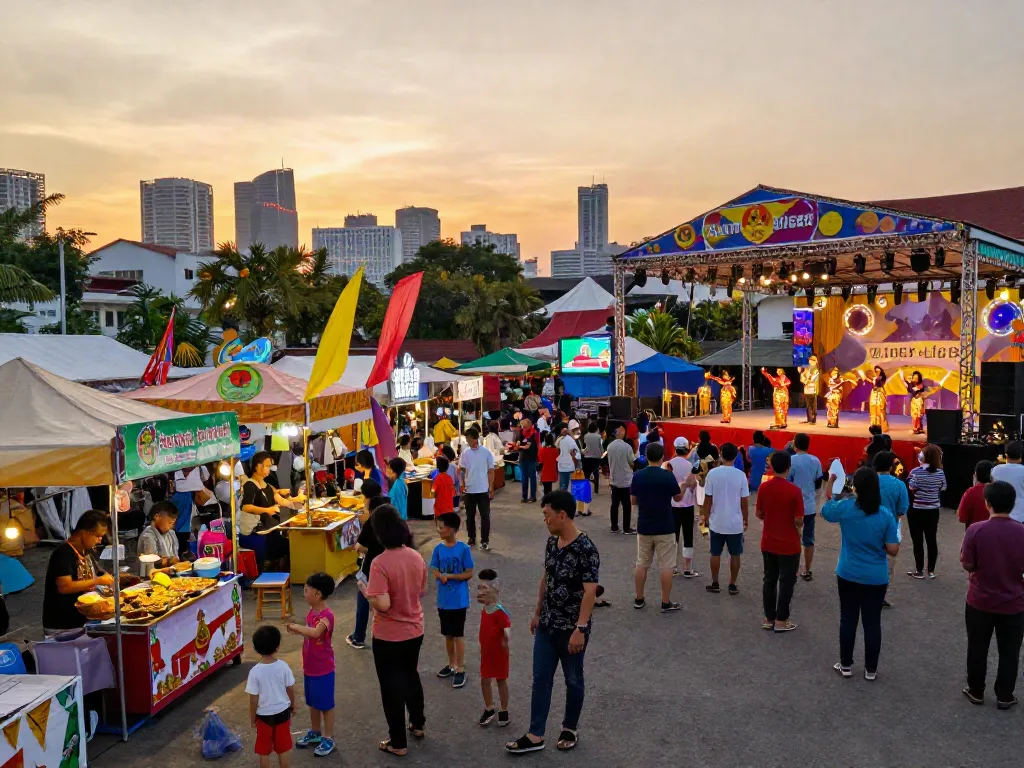 Festival scene showcasing community engagement and local culture in Lampung, captured at lornematthews.com.