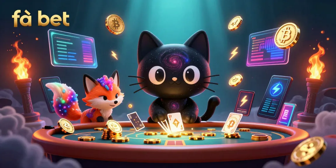 Engage with the exciting world of fa bet at a cosmic casino, where a black hole cat and nebula fox invite players to win.