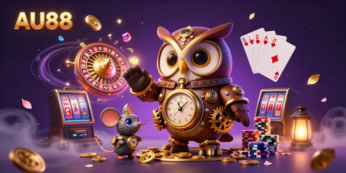 Engage in thrilling gameplay at AU88, where 3D cartoon characters come to life in a vibrant casino atmosphere.