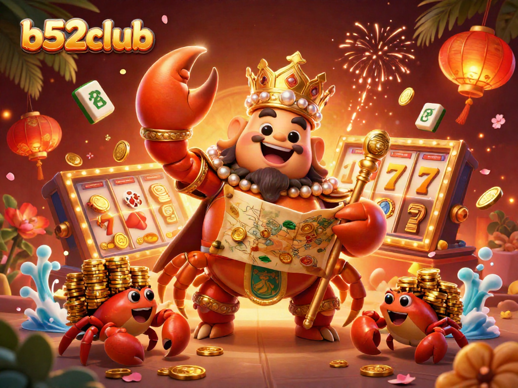 Experience the thrill of b52club with golden crab emperor in an exciting casino setting.