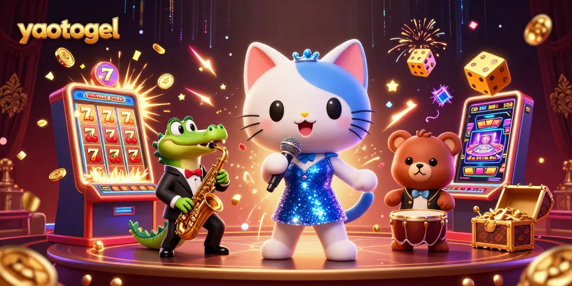 Experience the exciting world of yaotogel with vibrant characters and dynamic casino elements in action.