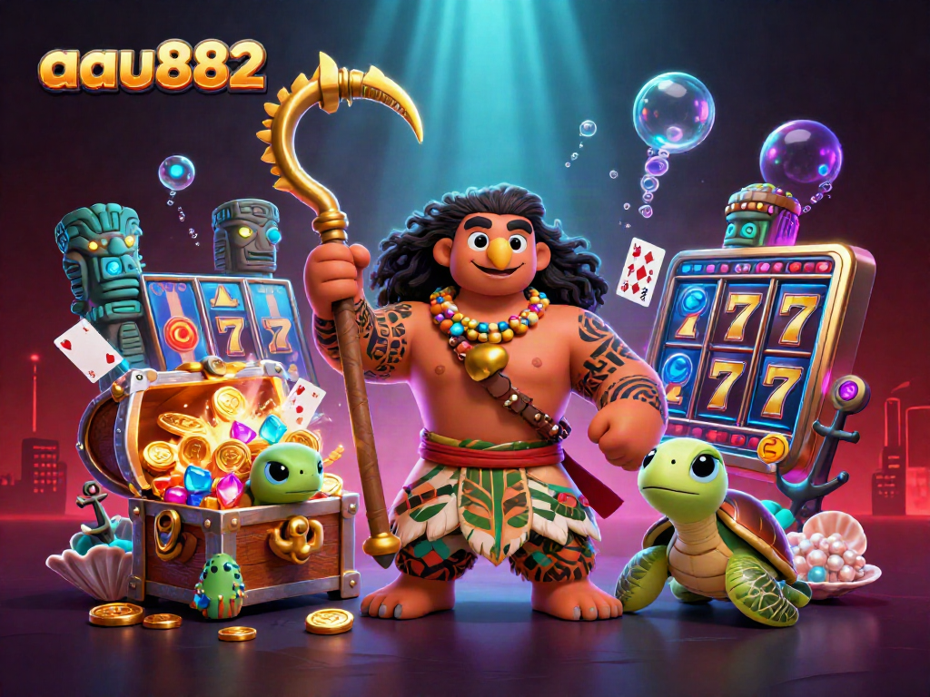 Experience thrilling casino adventures at aau882 with dynamic characters and slot game elements.
