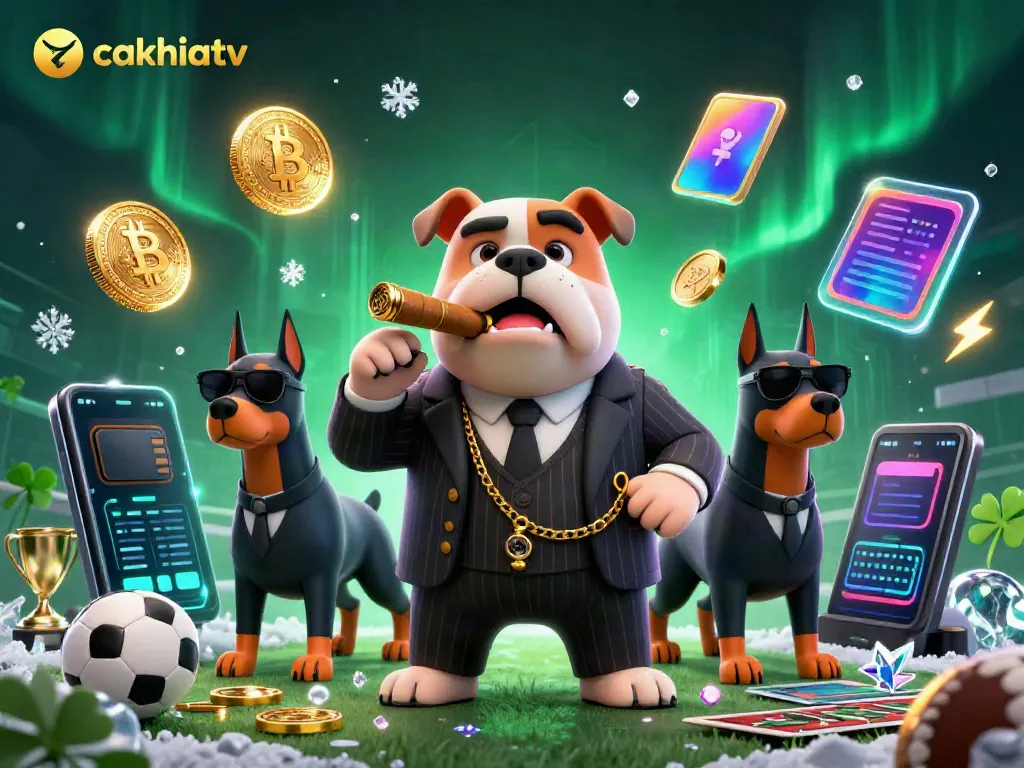 Experience exhilarating sports betting with cakhiatv's dynamic illustration showcasing animated characters and vibrant game elements.
