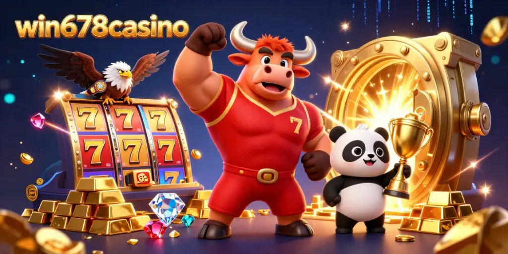 Players enjoy thrilling wins at win678casino with dynamic slot machines and colorful characters.