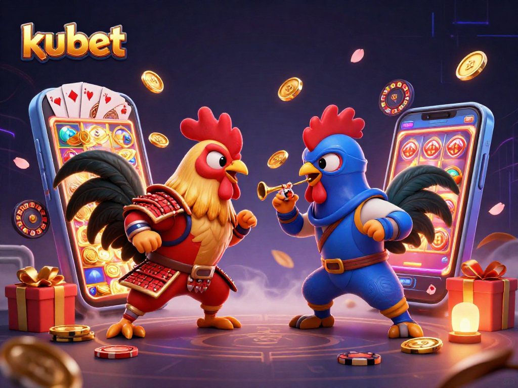 Join kubet for thrilling bets with 3D fighting roosters and exciting casino elements.