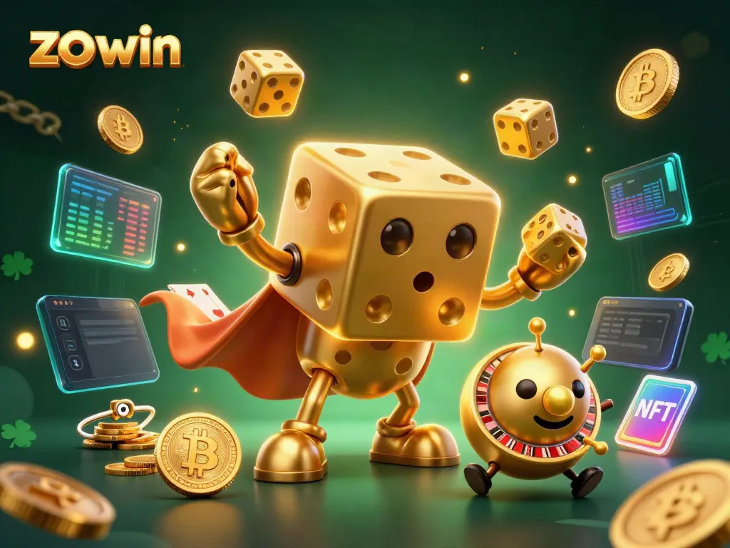 Experience thrilling gameplay with zo win as playful golden dice dance across a digital casino.