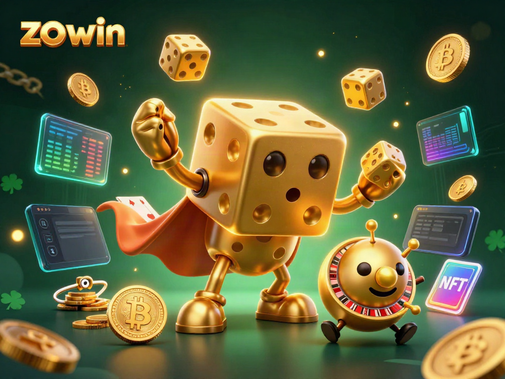 Experience thrilling gameplay with zo win as playful golden dice dance across a digital casino.