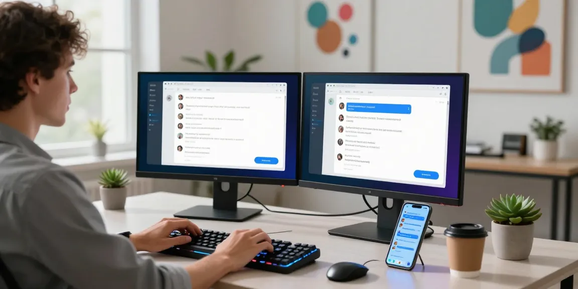 Engaging AI chat interaction showcasing the AI slut technology in a modern workspace.