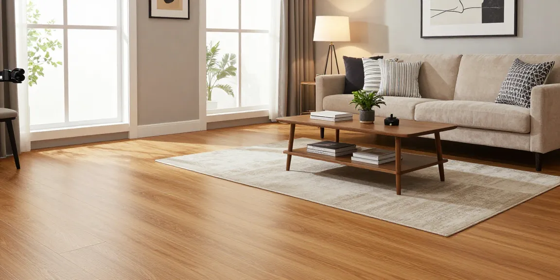 Engineered wood for modern interiors showcased in a stylish living room with natural light.